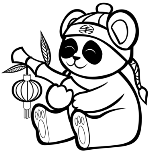 Картинки по запросу малюнок по крапках панда