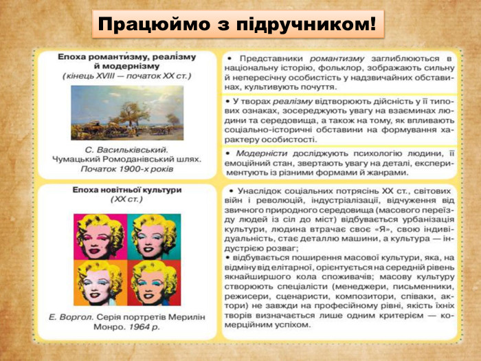 Працюймо з підручником!