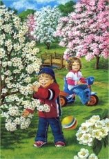 Картинка с детьми в саду