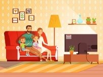 ✅ family tv premium vector download for commercial use. format: eps, cdr,  ai, svg vector illustration graphic art design