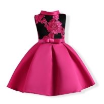 2020 2017 Childrens Hot Pink Princess Dresses Kids Party Clothes ...