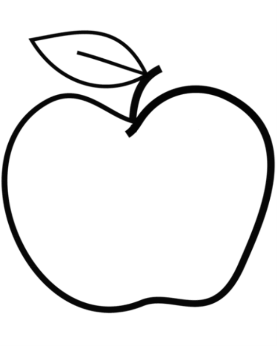 Розмальовка Яблуко 20 | Розмальовки для дітей друк онлайн