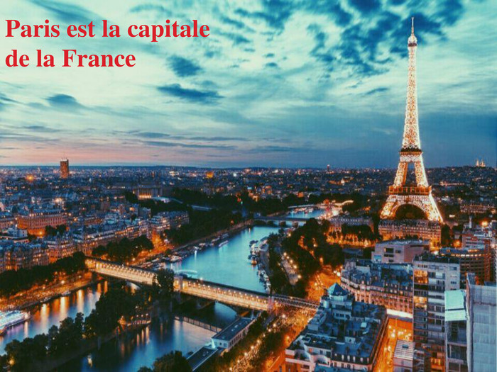 Paris est la capitale de la France