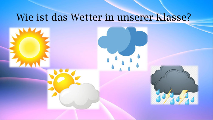 Wie ist das Wetter in unserer Klasse? 
