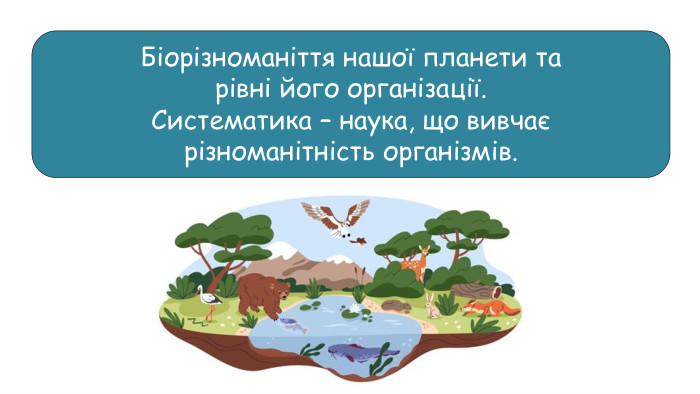 Біорізноманіття нашої планети та рівні його організації. Систематика – наука, що вивчає різноманітність організмів.