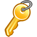 Золотой ключ нарисованный с кольцом PNG на прозрачном фоне.