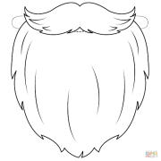 Розмальовка Маска бороди діда Мороза | Розмальовки для дітей друк онлайн