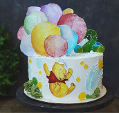№5.9 Торт "2Д-рисунок - Винни Пух и шарики"