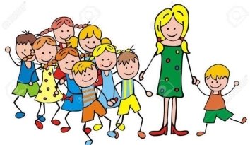 The Teacher With The Children On A Walk. Vector Illustration. Royalty Free  Cliparts, Vectors, And Stock Illustration. Image 71716460.