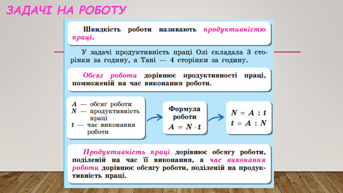Задачі на роботу