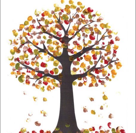 Осеннее дерево: рисуем пальчиками | Семейный клуб Радостьвилль. Детский  клуб в Выхино