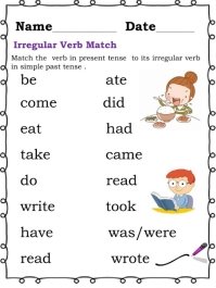 Irregular Verbs online exercise for Elementary