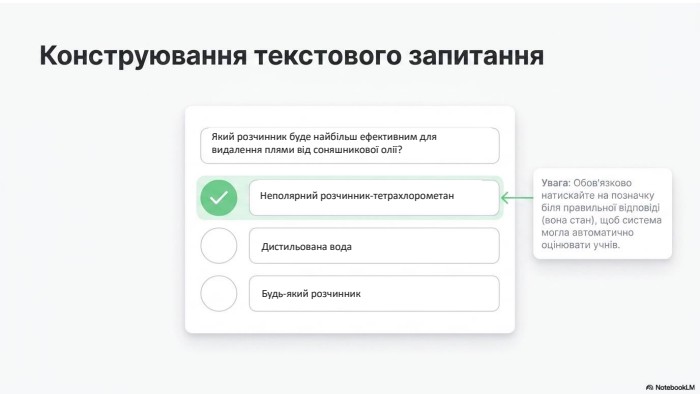 Який розчинник буде найбільш ефективним для видалення плями від соняшникової олії?Неполярний розчинник-тетрахлорометан. Дистильована вода. Будь-який розчинник