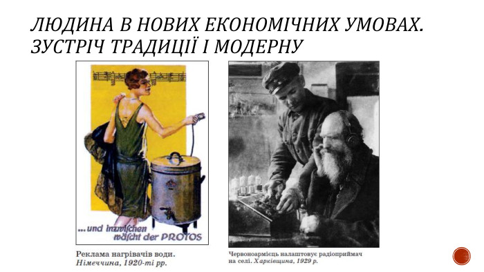 ЛЮДИНА В НОВИХ ЕКОНОМІЧНИХ УМОВАХ. ЗУСТРІЧ ТРАДИЦІЇ І МОДЕРНУ