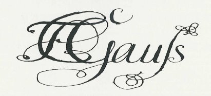 Подпись Иоганна Карла Фридриха Гаусса