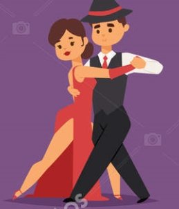 Пари танці романтична людина люди танцюють чоловіка з жінкою безшовні візерунок вектор безшовні візерунком — стокова ілюстрація