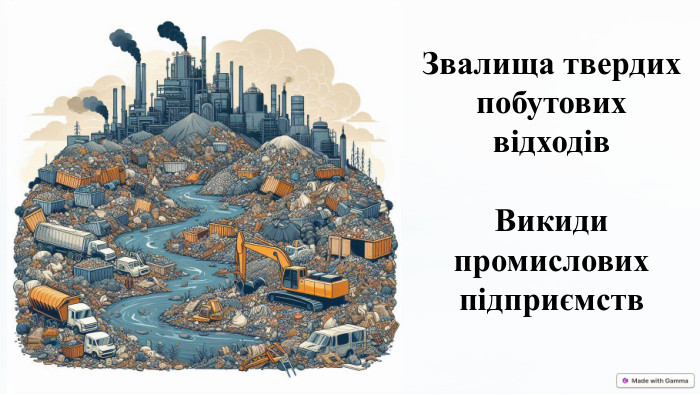Звалища твердих побутових відходів. Викиди промислових підприємств