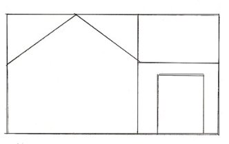 Как нарисовать дом, шаг 2
