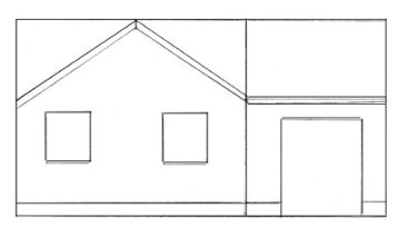 Как нарисовать дом, шаг 3