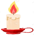 Vector Illustration Of A Burning Candle In A Holder On A White.. Royalty  Free Cliparts, Vectors, And Stock Illustration. Image 68477398.
