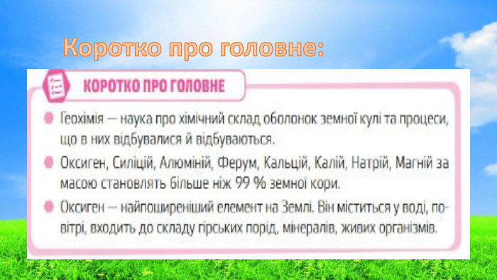Коротко про головне:
