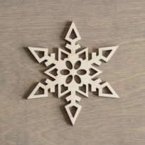 Madera copo de nieve 10 cm Navidad decoraciÃ³n del por MemelCraft
