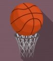 Значок баскетбольного кольца и мяча | Премиум векторы