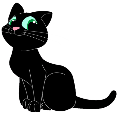 Картинки по запросу черный кот рисунок