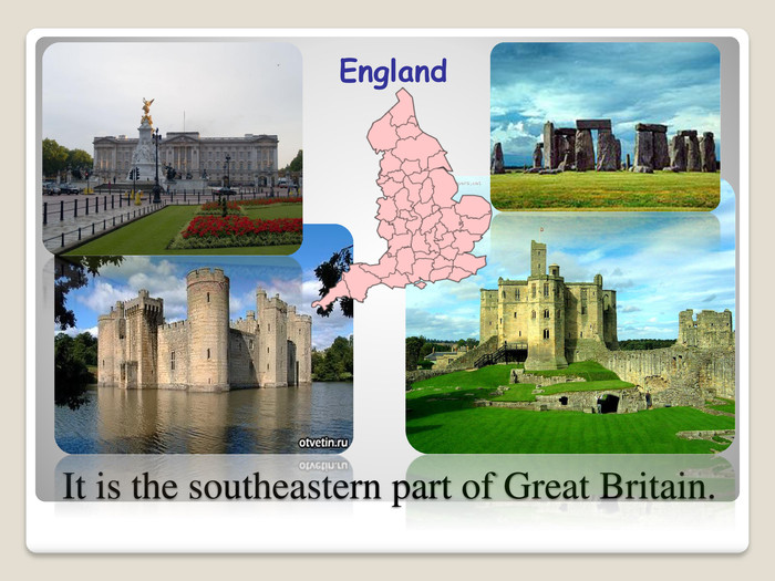 It is the southeastern part of Great Britain. England 