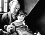 Photograph of A.A. Milne and his son Christopher