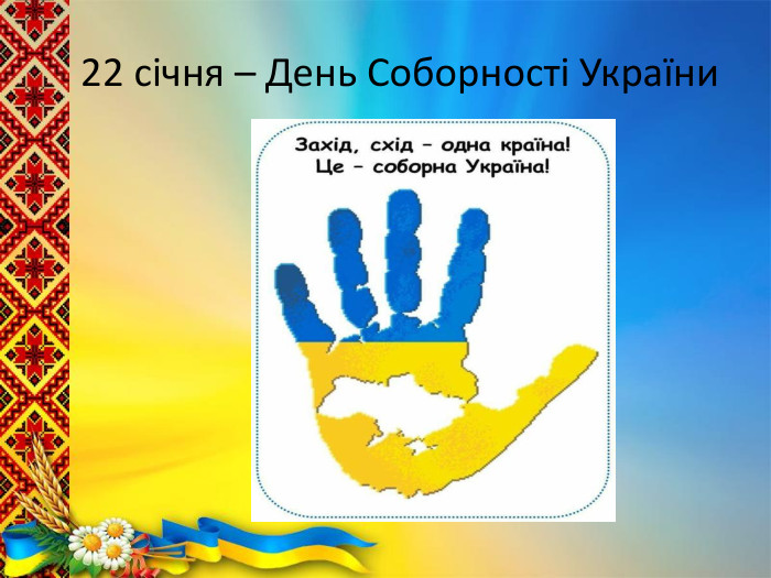  22 січня – День Соборності України 