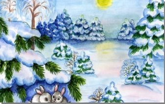 Картинки по запросу "картинка зимового лісу для дітей"