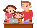 Дети, работающие на компьютерном ноутбуке | Бесплатно векторы