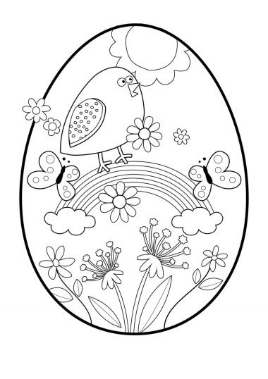 Раскраска «Пасхальное яйцо»