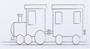 Картинки по запросу потяг з вагончиками малюнок