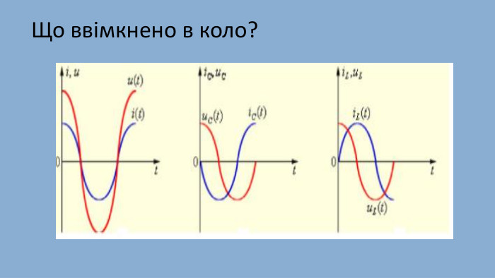 Що ввімкнено в коло?