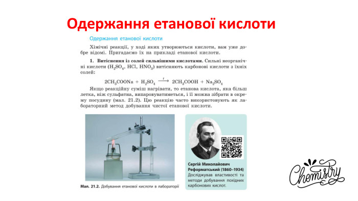 Одержання етанової кислоти