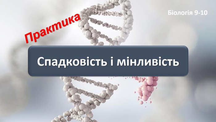 Спадковість і мінливість. Практика. Біологія 9-10