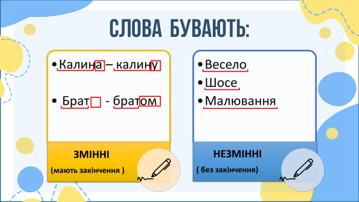 СЛОВА БУВАЮТЬ: 