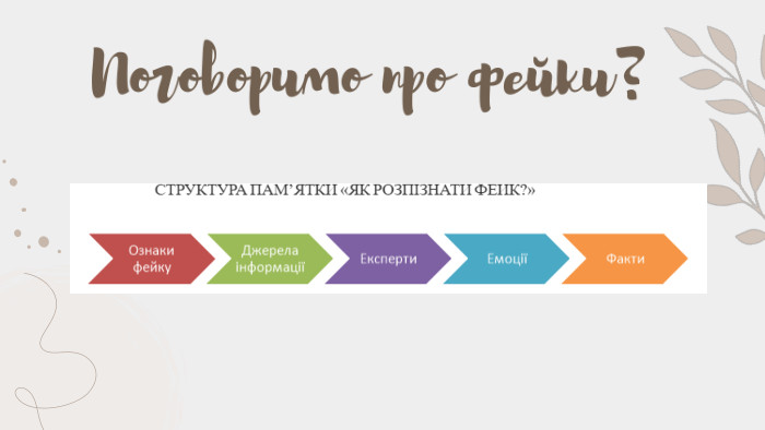 Поговоримо про фейки?