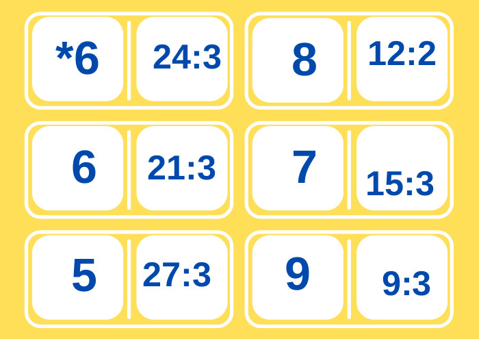 *6 24:3 812:2 9:3 6 5 79 15:321:327:3