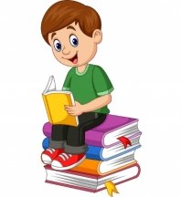 Премиум векторы | Мультфильм маленький мальчик читает книгу