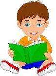Милый мальчик читает книгу | Премиум векторы