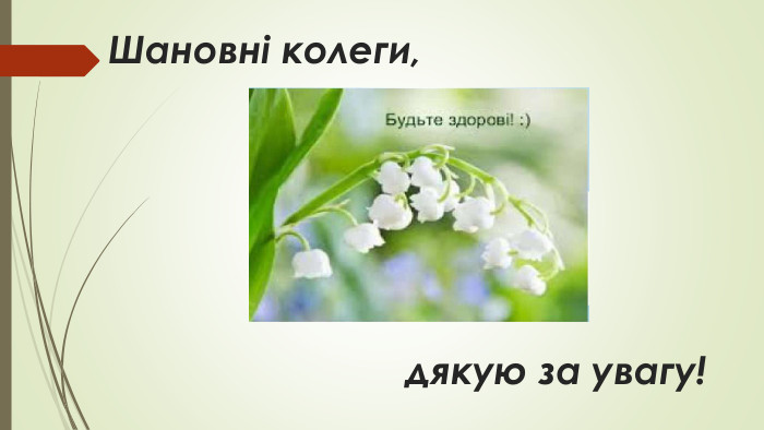 Шановні колеги, дякую за увагу! 