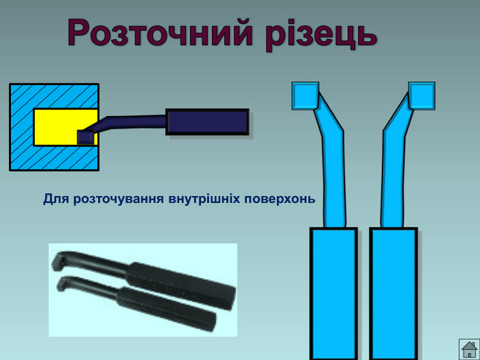 Для розточування внутрішніх поверхонь 