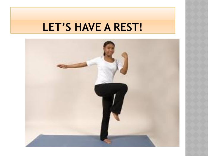 Let’s have a rest!