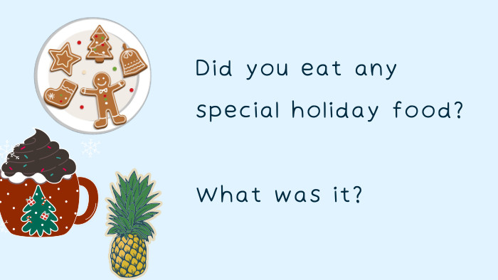 What was it?Did you eat any special holiday food? 