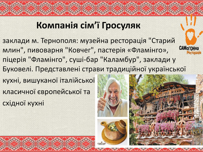Компанія сім’ї Гросуляк заклади м. Тернополя: музейна ресторацiя 