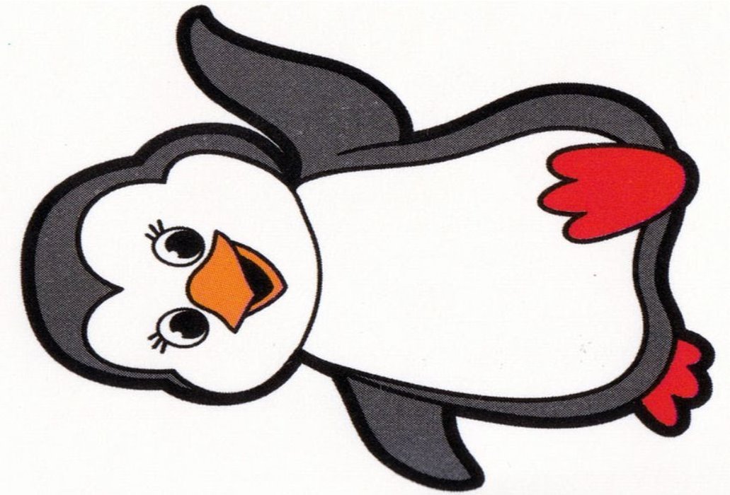 Картинка пингвина для детей в школу и в детский сад.