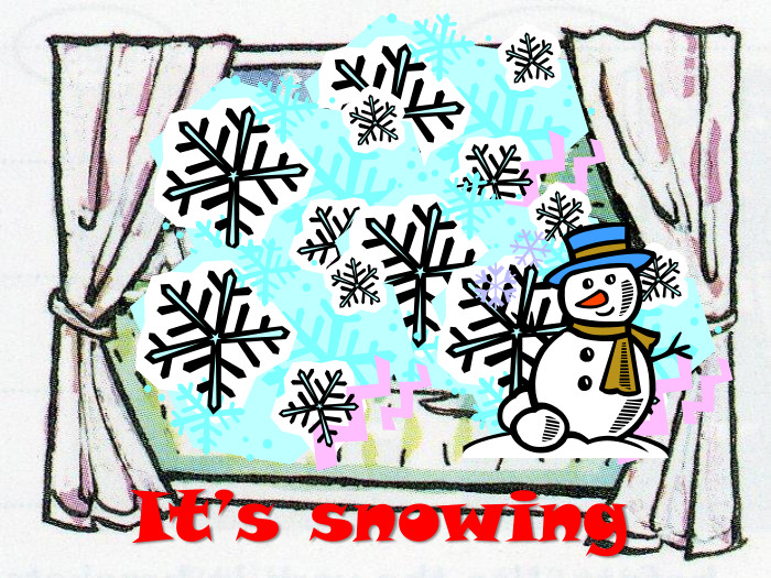 It’s snowing